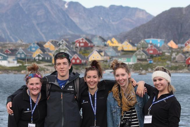 A photo of a group of high school students including the guest author during a 2011 Students On Ice expedition to the Arctic.